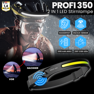 PROFI 350 - 2 IN 1 LED Stirnlampe - Original