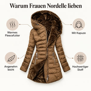 Nordelle – der Wintermantel, der wärmt und der Figur schmeichelt